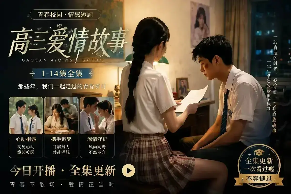 《B中爱情故事》AI校园短剧未删减完整版 - 高三爱情误会篇4KHDR高清画质 - 百度网盘在线秒存免费观看